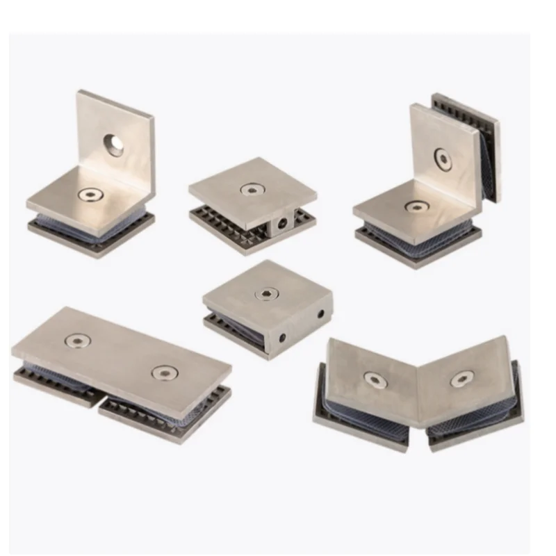 NIFENG Straight edge glass clamp shower room partition code connector precision cast stainless steel 304 bathroom glass clamp