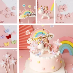 19 PCS Included Unicornio Cake Topper Unicorn Cake Decoration Set
