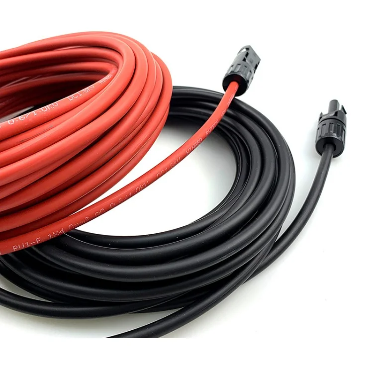 China Factory Makes 2M Length Solar PV Cable Price DC1000V Home Use 6mm Solar Electric Cable