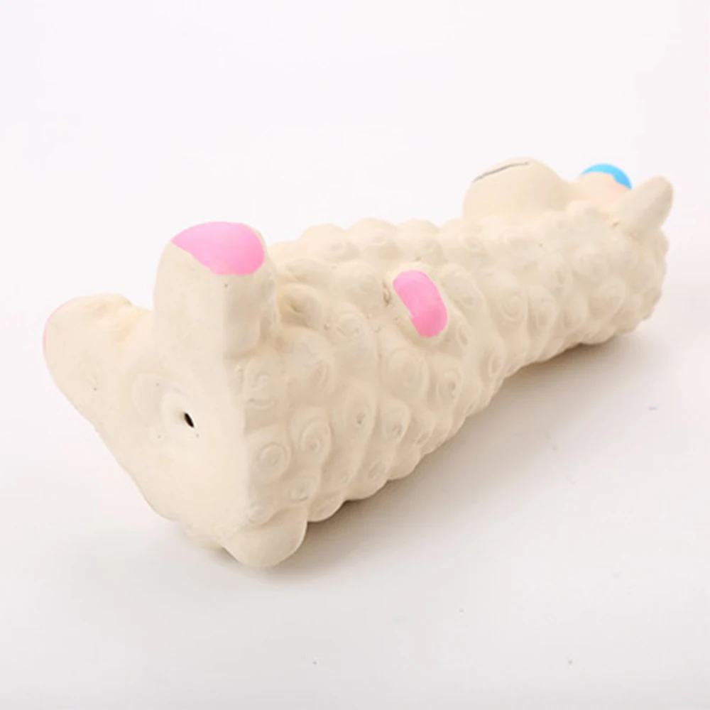 Natural Sheep Shape Latex Toy Dog Supplies Training Bite Molar
