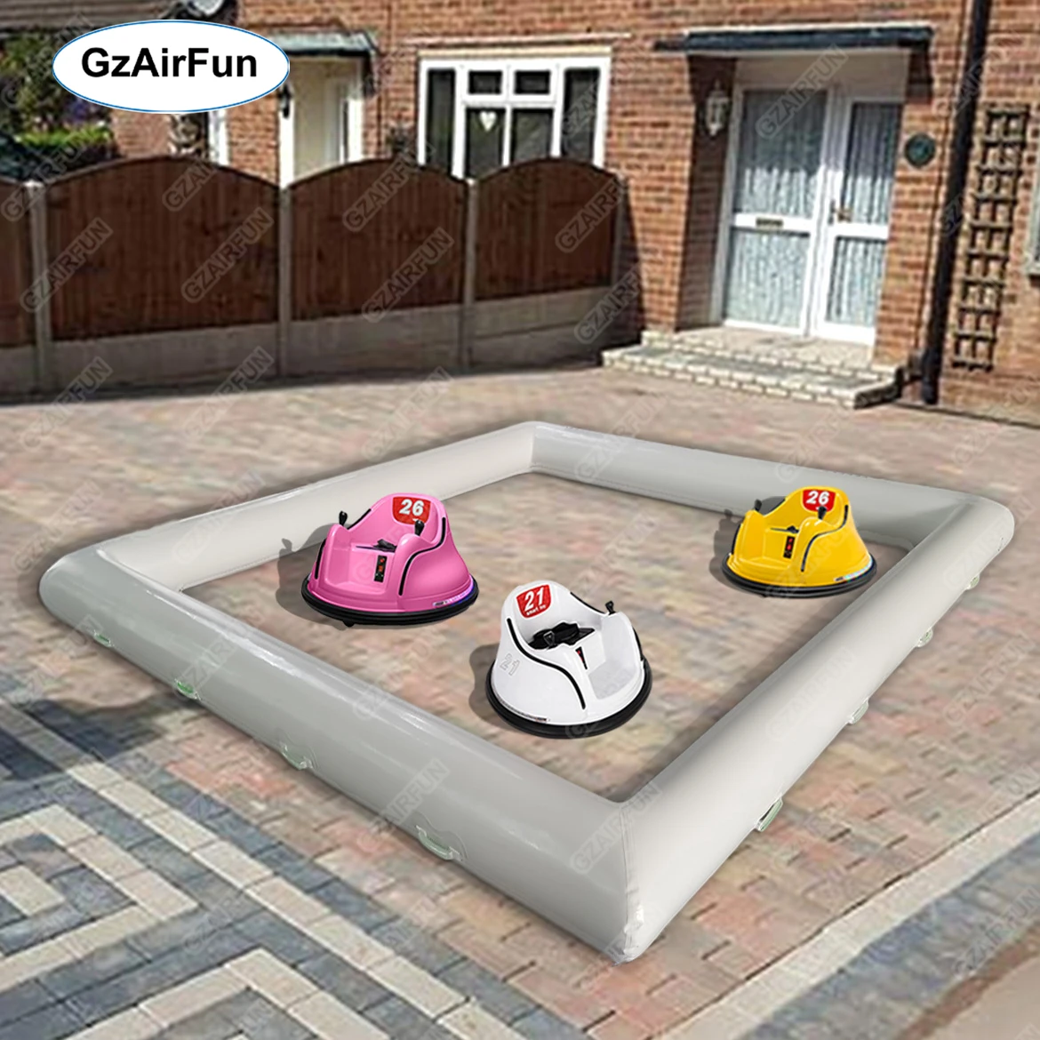 Hot sale  bumper cars and use a inflatable perimeter Inflatable bumper car venue inflatable race track for bumper cars