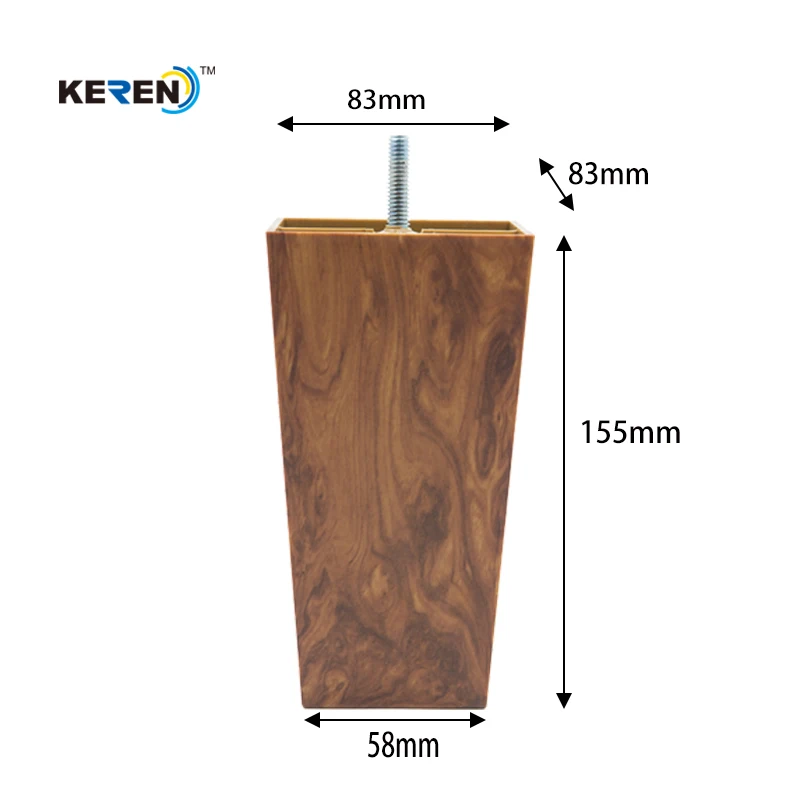 83*58*155mm Plastic Square Replacement Furniture Sofa Legs Modern Sofa Leg For Bedroom