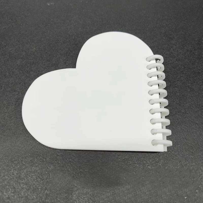Heart shape Photo book Sublimation board book double sided printable FRP notebook with clip