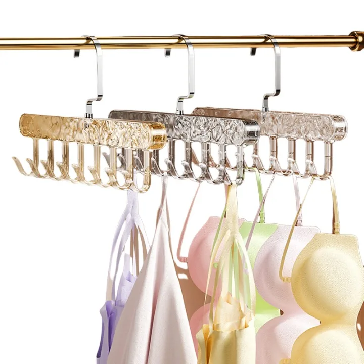 Multifunctional Non Slip Non Trace Light Luxury Plastic Hanger 360 Degree Rotary Clothing Slip Dressbaseball Cap Bra Storage