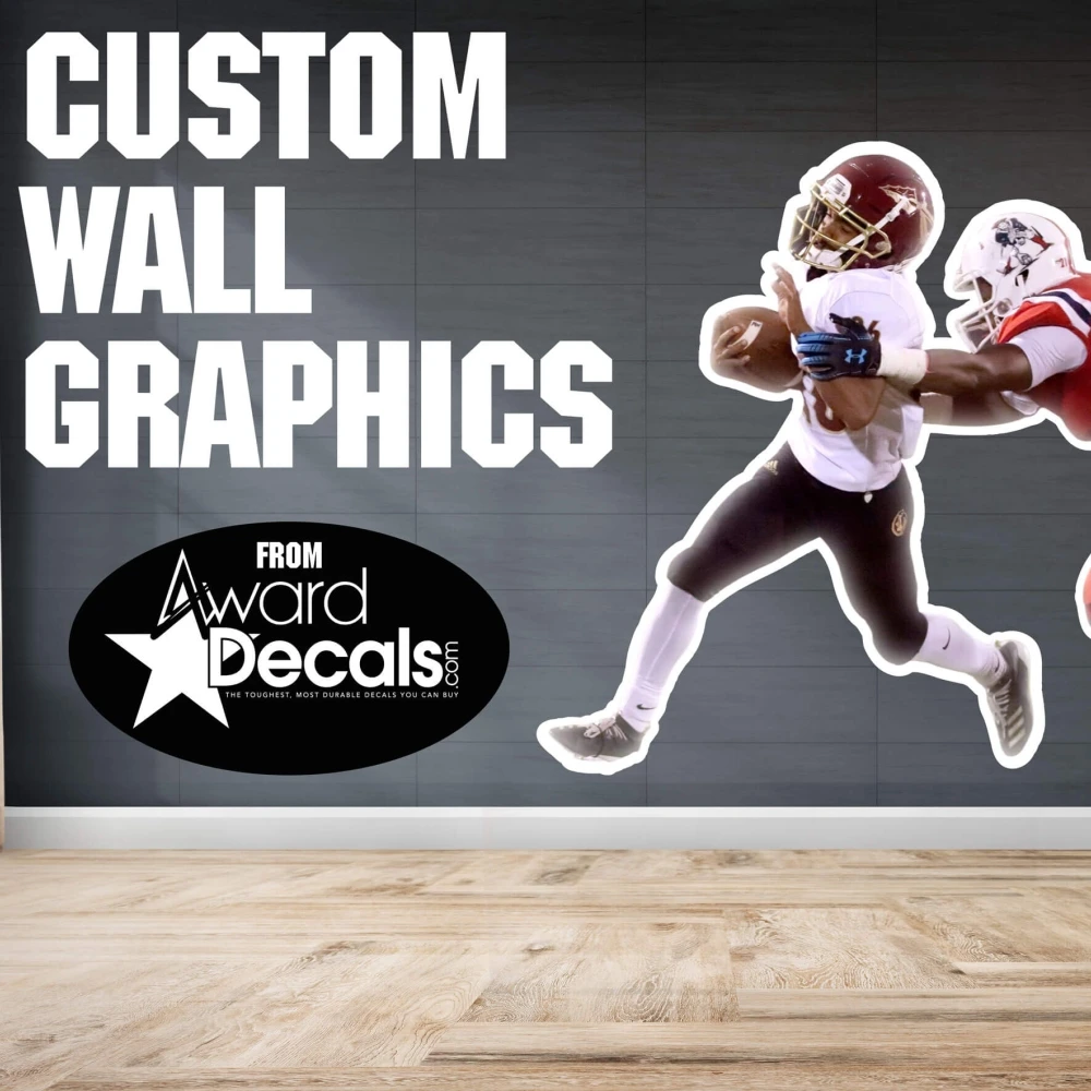 Custom Large Format Wall Graphics Art Stickers Decals Display with Digital UV Printed For Business Advertising Shop Decoration