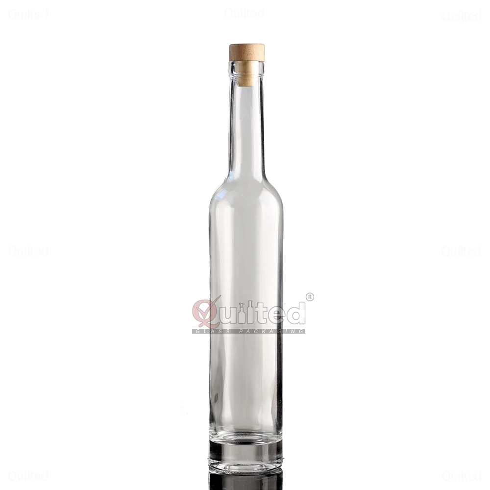 200ml 375ml 500ml clear icewine glass bottles round shoulders slim ice wine Whisky olive oil Long Neck Empty Spirit Glass Bottle