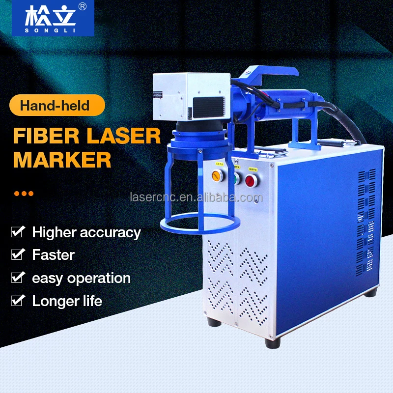 Small portable handheld Metal stainless steel engraving machine Coding  fiber laser marking machine