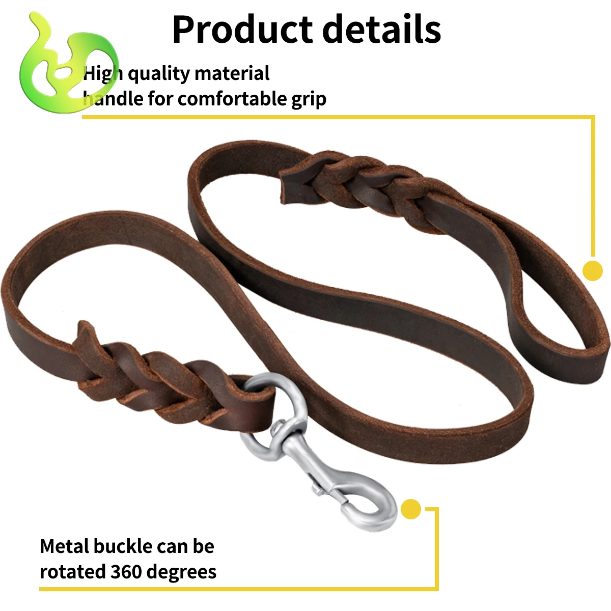 Pet Accessories Leather Dog Leash Factory Price Wholesale Leather Dog Leash