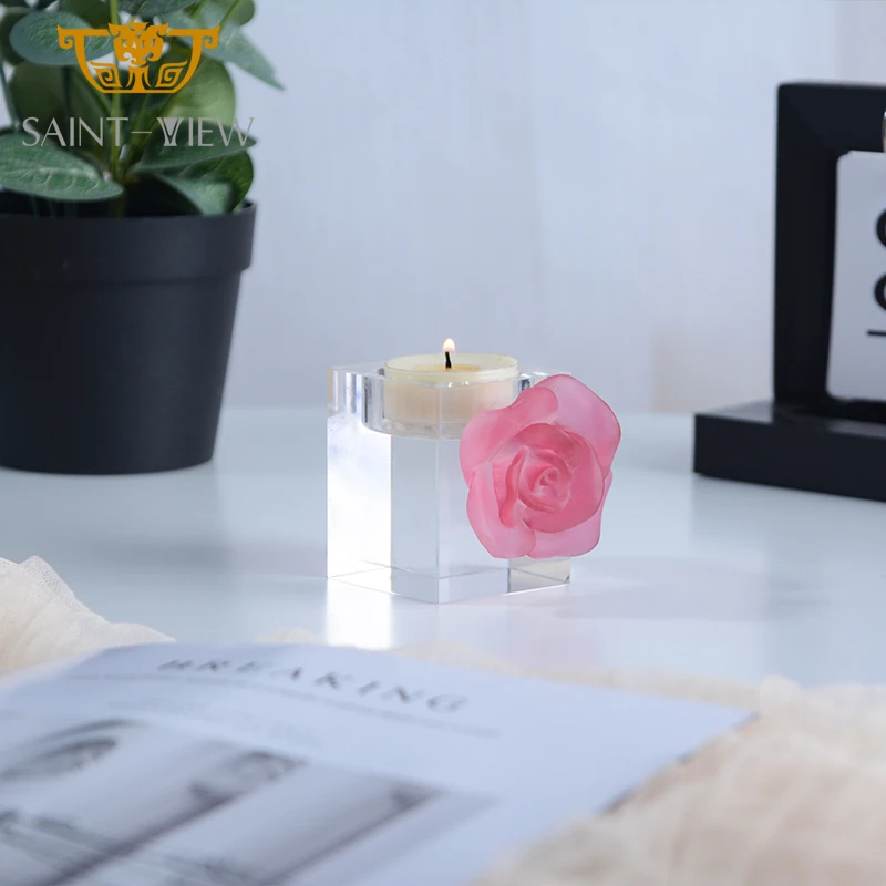 Ramadan Clear Crystal Tealight Burner Candle Holder for Home Decoration Party Atmosphere Decoration