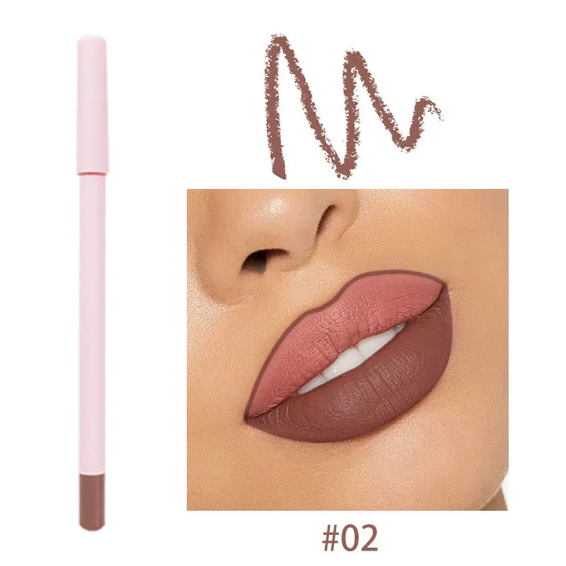 Lilywild Long Lasting Matte Vegan Custom Pink Waterproof Wholesale Peel off Lip Pencil Private Label Lip Liner