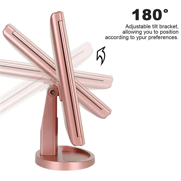 Table Trifold Cosmetic 1X/2X/3X Magnifying led Lighted Vanity Makeup Mirror