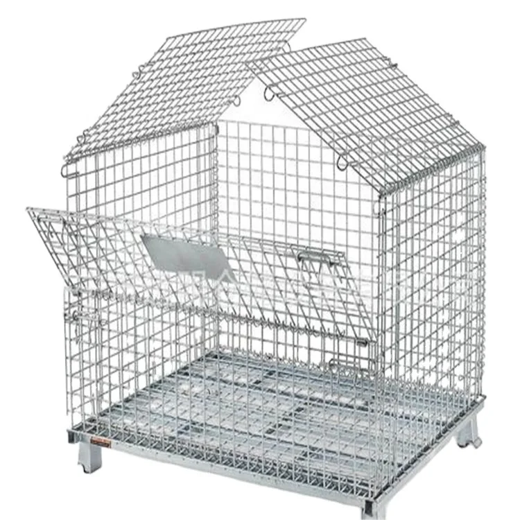 Горячая Распродажа складские клетки для хранения складные сетки клетка для хранения проволоки заказной размер контейнер серебро синий черный клетка для хранения