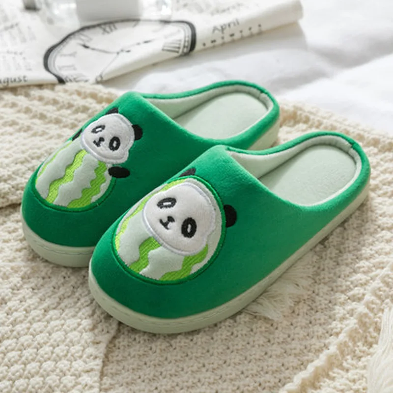 Wholesale Flat Novelty Women Slippers, Cute Cartoon Fruit Student Winter Warm Slippers