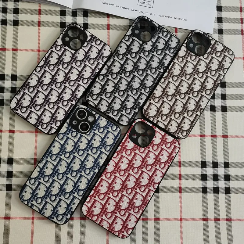 Soft Shell Cell Phone Fall Protection Cover Letter D Pattern Mobile Phone Case with Carbon Fiber Pattern for iPhone