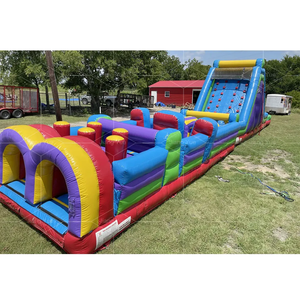 China Fabrica Obstaculo Inflable De Doble Tobogan