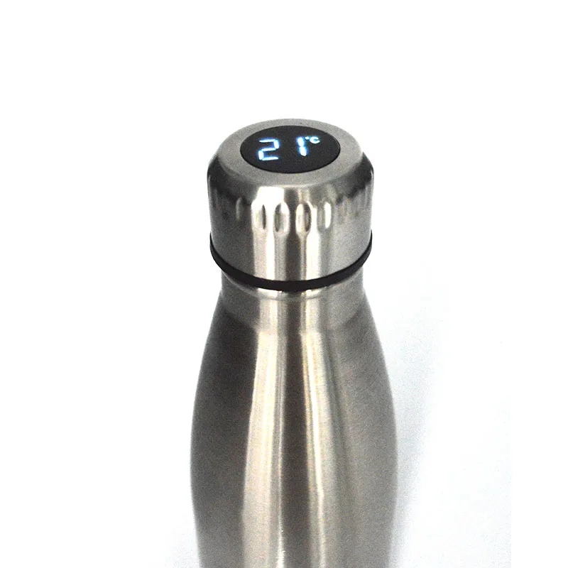 
Custom Logo Sport Double Wall Stainless Steel Insulated Vacuum Smart Water Bottle with LED Temperature Display Lid 