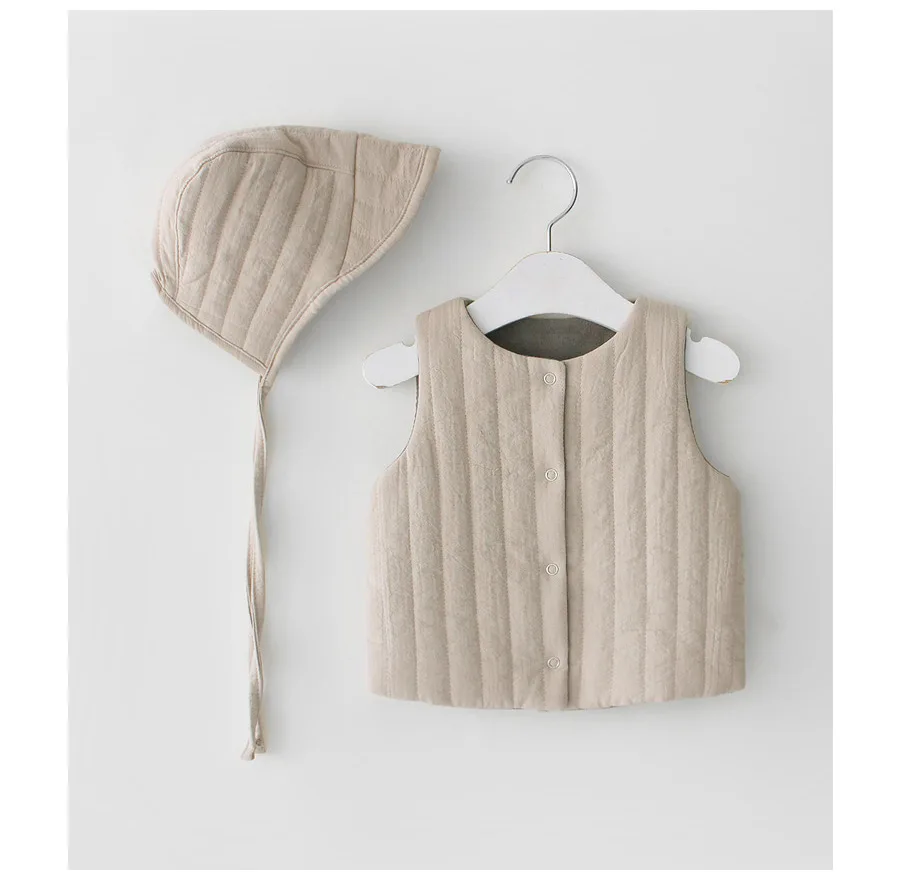 
Autumn Winter Cute Comfortable White Baby Vest Sets 