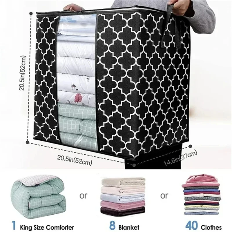 Storage Bags, Large Blanket Clothes Organization and Storage Containers for Bedding Comforter Storage Bag