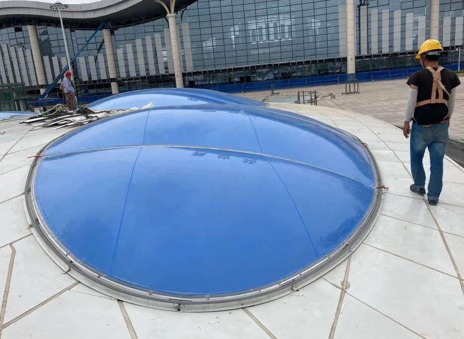 ETFE Stadium Roof Tensioned Membrane Structure Tent Stadium Shade Tent Membrane Structure PVDF PTFE Sale Cover Cross Steel Frame