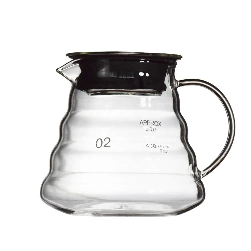 Wholesale V01/02/03Clear Cloud Range Coffee Server Resistant Glass Carafe Japanese Style Tea Pot