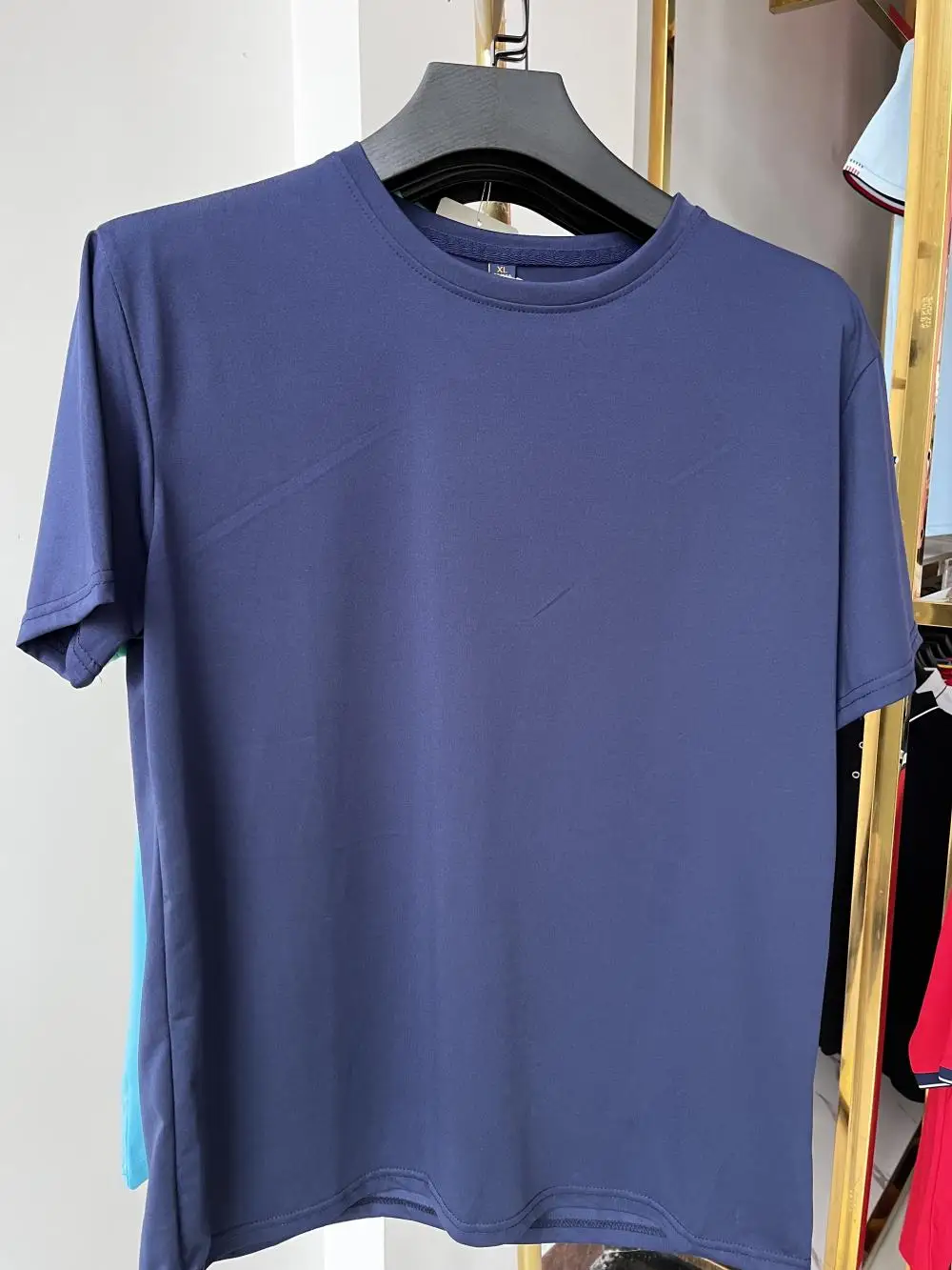 Luxury Round Neck Soft Shiny Blank Double Mercerized Cotton Mens T Shirts Fitness Gloss Double Mercerized Cotton Men T Shirts.