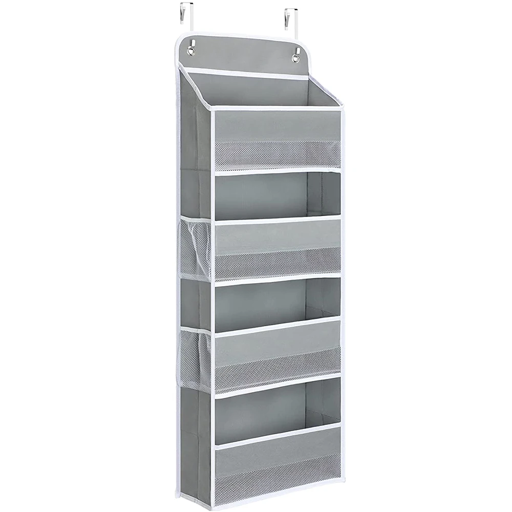 Houseware Folding 4 Pocket Non-woven Over The Door Storage Organizer Hanging Wall Closet Storage Bag Organizer