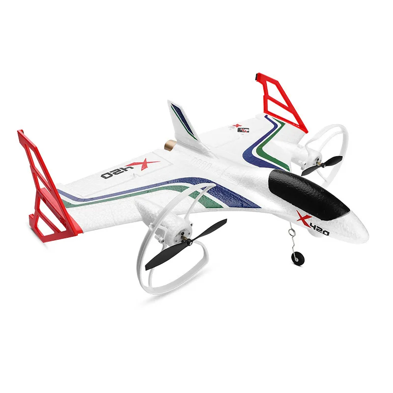 2022 Wltoys XK X420 самолет с бесщеточным Мотором вертикальный взлет со светодиодной подсветкой Радиоуправляемый планер неподвижным крылом радиоуправляемые самолеты электрический