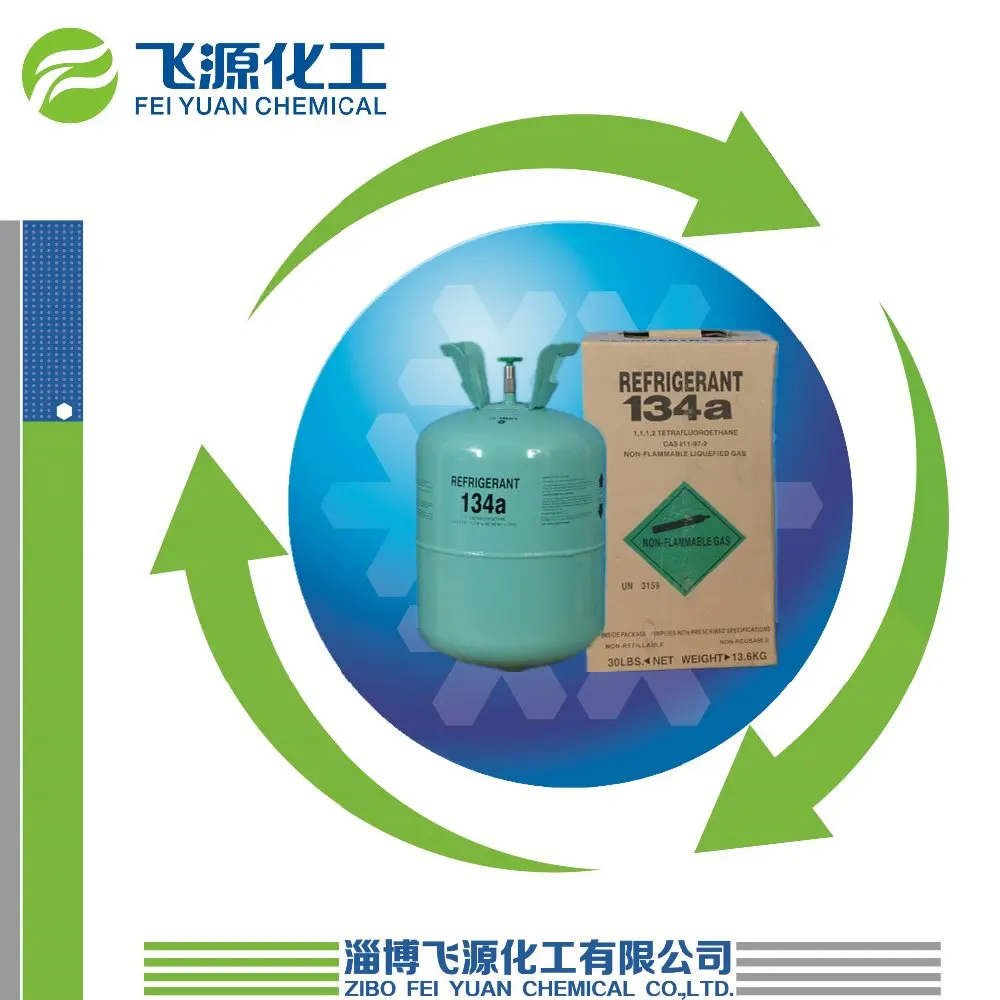
99.9% Purity 13.6kg/30lbs Disposable Cylinder Freon 134a 