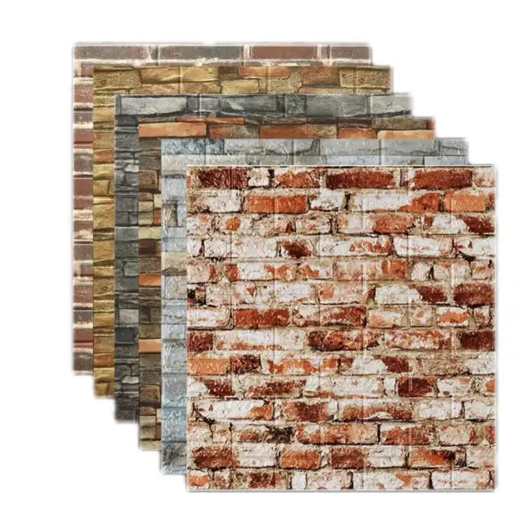 -New design brick pattern three-dimensional wall sticker soft bag with anti-collision, waterproof, and dirt resistance