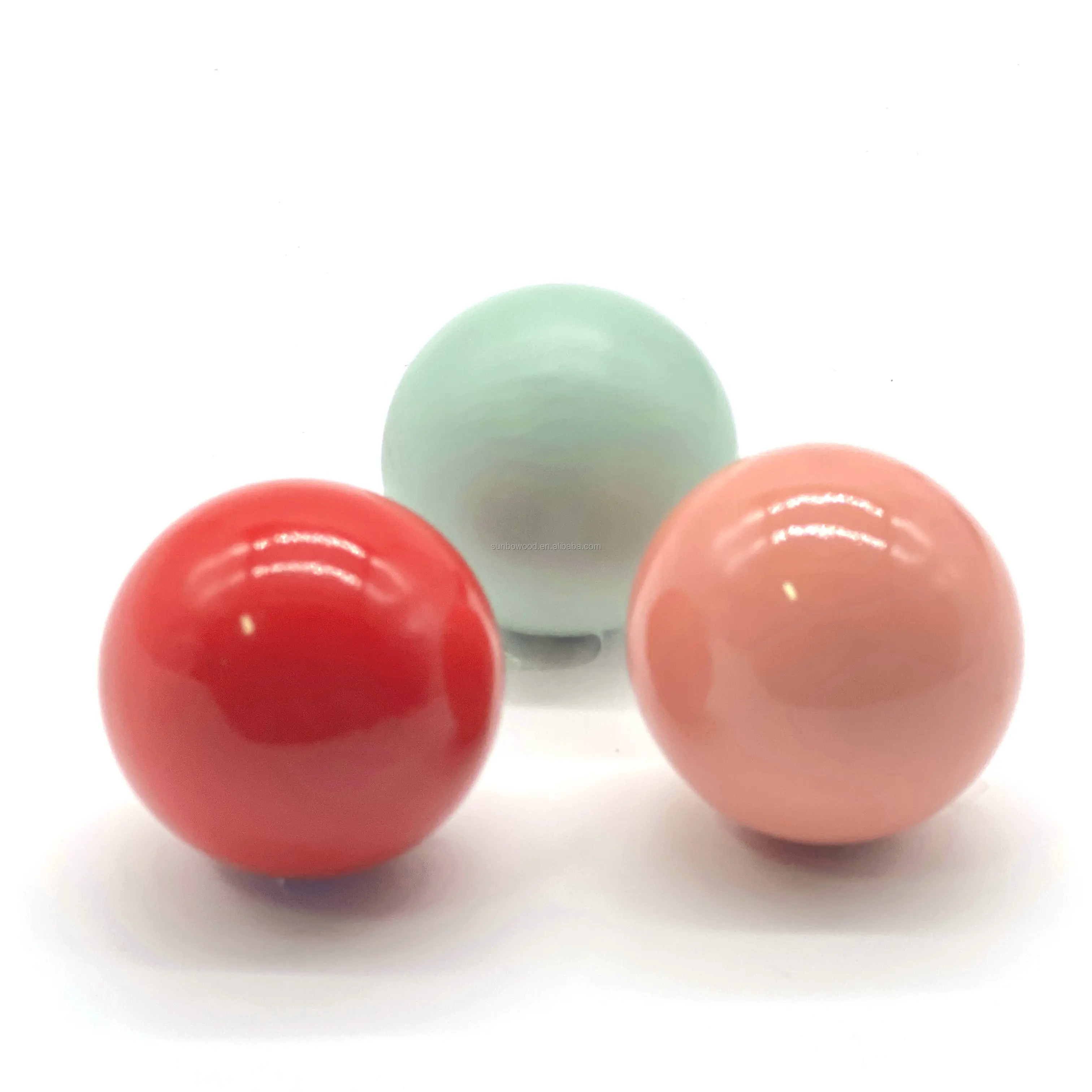 wholesale good quality painted wood beads  colorful wooden ball 25mm