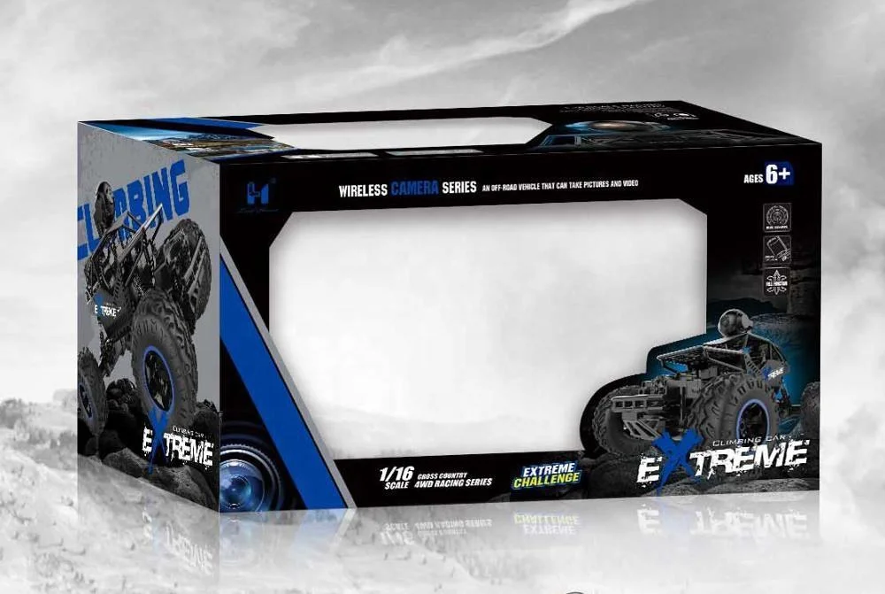 Remote Control Car 2.4Ghz 1/16 4WD with FPV HD Camera & Dual Control RC Mode Speed Vehicle for Children , Adult-Black