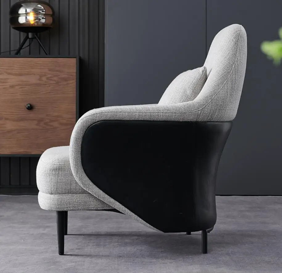 Modern Nordic Luxury Living Room Chair Italian Design Furniture Hotel Lobby Armchair Fabric  Accent Lounge Chair