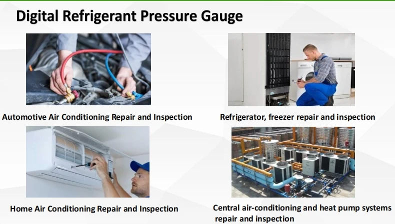 Digital Refrigerant Pressure Gauge Tool Set MG-10mini MG-100 MG-100A MG-100B Tester Extra Large LED Screen For Auto AC Systems