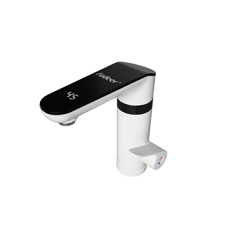 Fudeer 3000W Electric Water Heater Kitchen Faucet Tankless Water Heater Tap Flowing Electric Faucet Shower Temperature Display