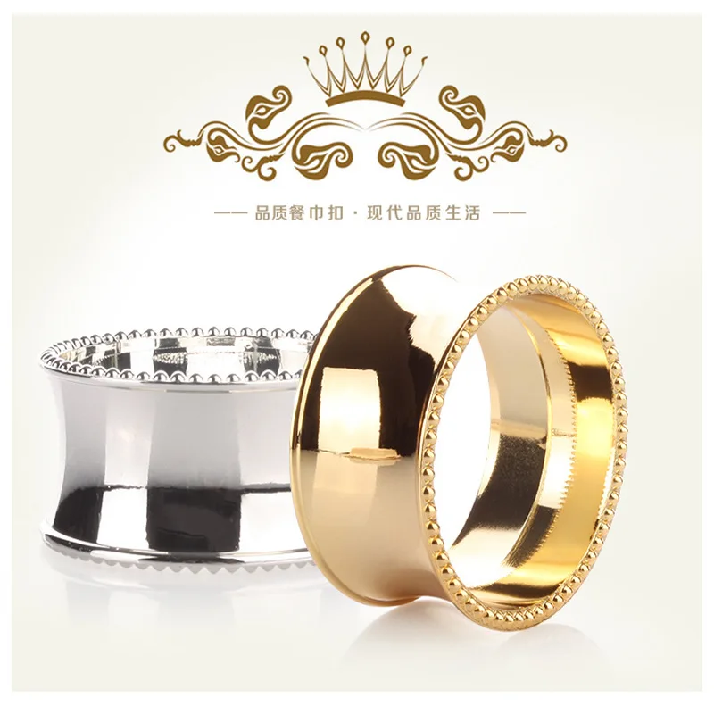 Wedding Restaurant Gold Silver Napkin Ring