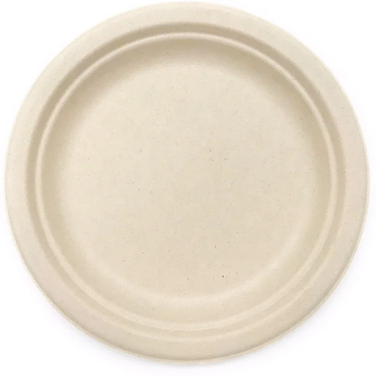 Natural Bagasse Eco-Friendly Made of Sugar Cane Compostable Paper Plates
