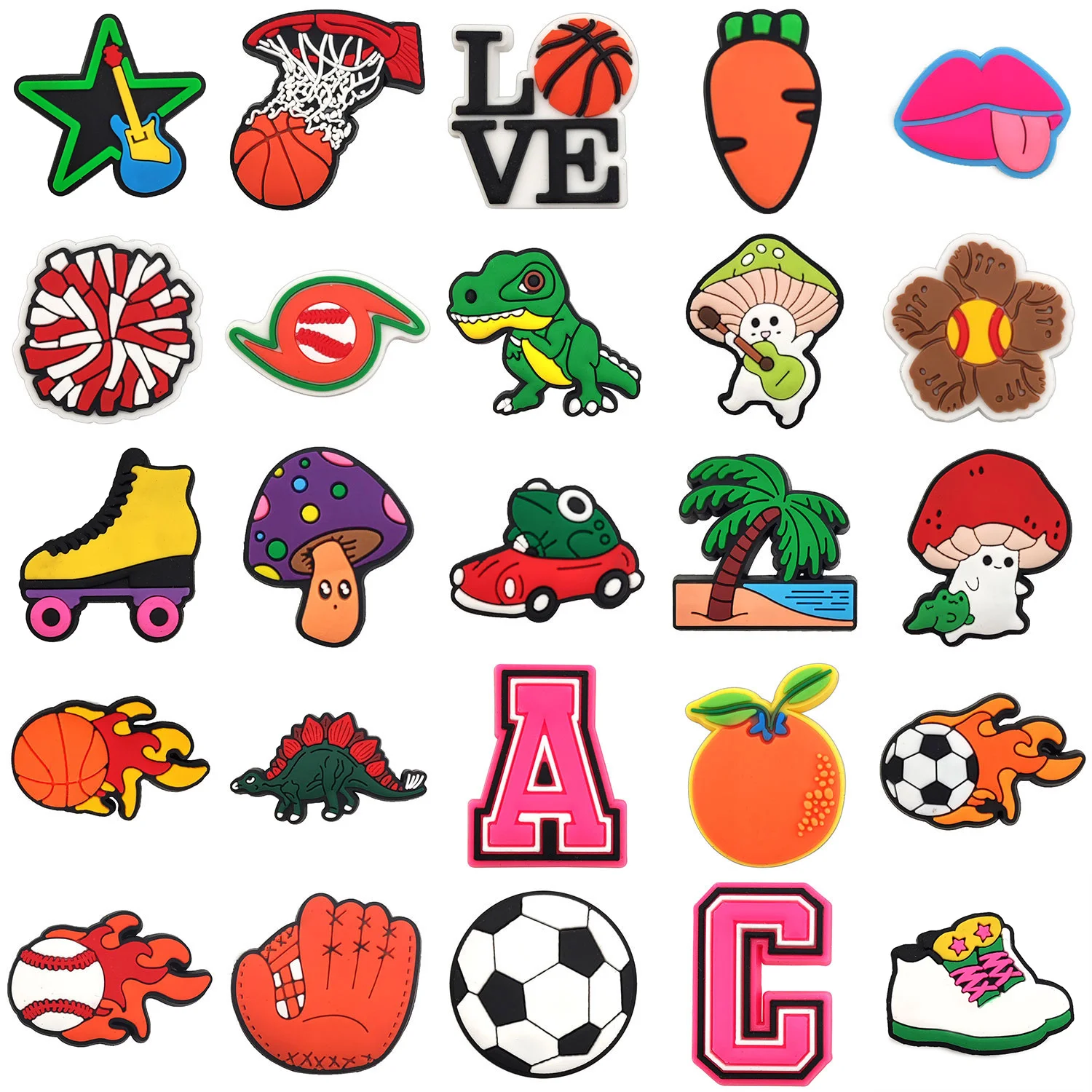 2024 Soft shoe Charms Customized cartoon Decorations Style Shoelace Designer Shoe Charm For Man