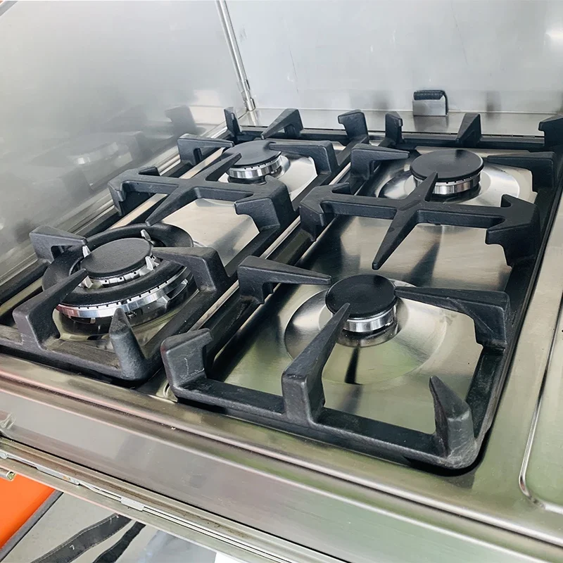 AGA approved 4 burner built in gas and electric hob stainless steel built in gas burner cooker