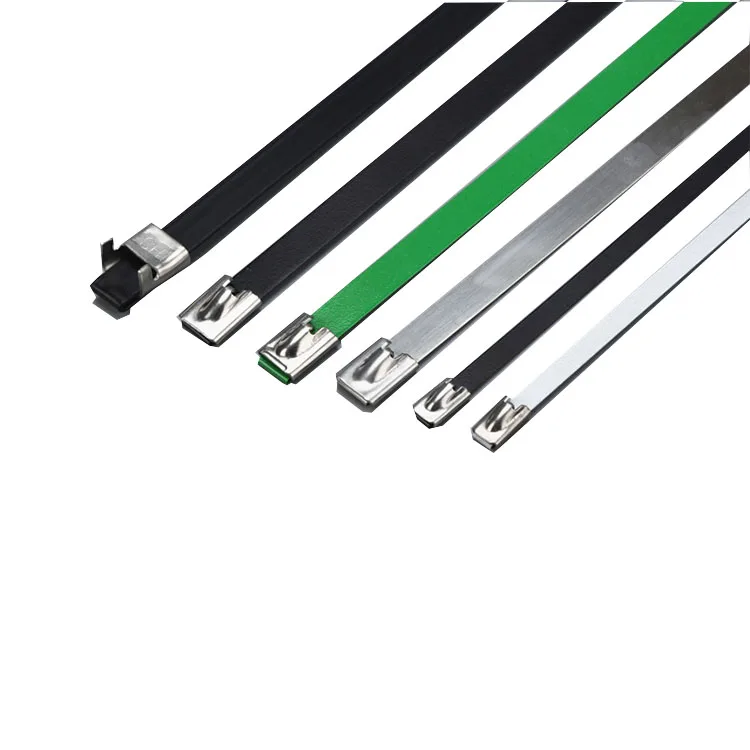 400mm Widely used factory directly provide ball lock self locking metal stainless steel cable strap tie