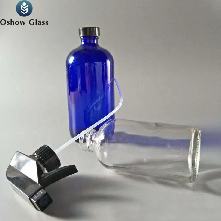 OSHOW оптом 5 мл 500 мл пустая красочная круглая Бостонская бутылка стеклянная бутылка для шампуня и лосьона