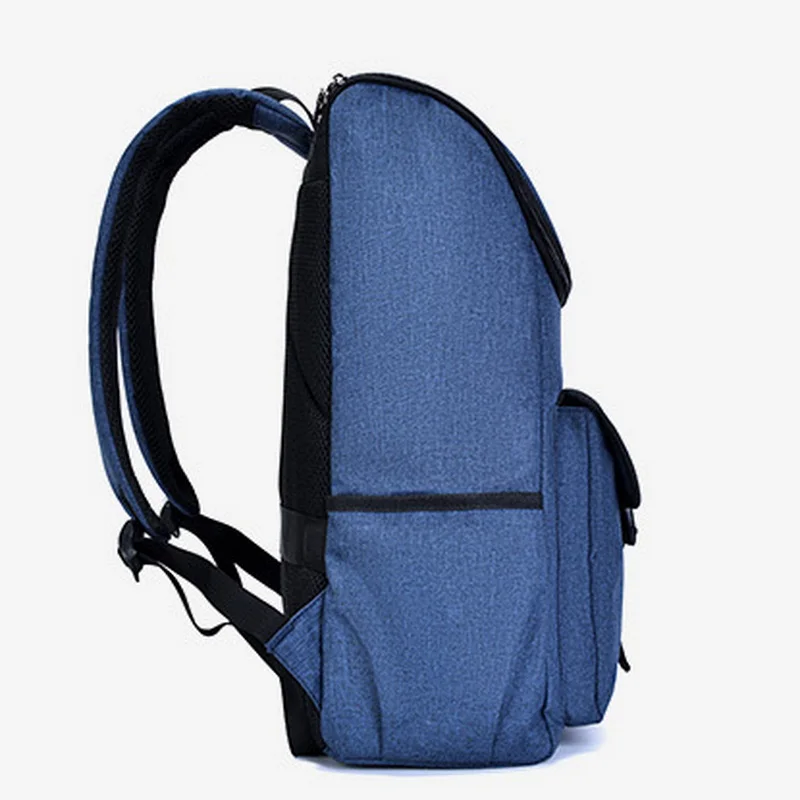 New arrival schoolboy backpack male school bag blue college student daily pack England style school backpack with bottle holder