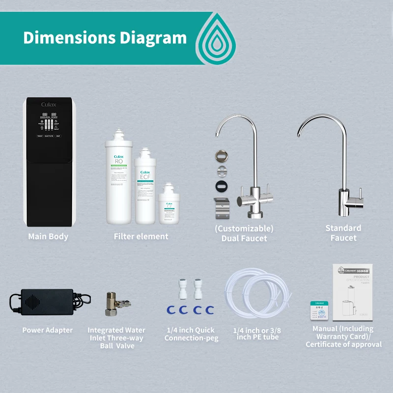 600/800 gallon high flow household kitchen purify electric water filter direct drink osmosis filter water global agua purifier