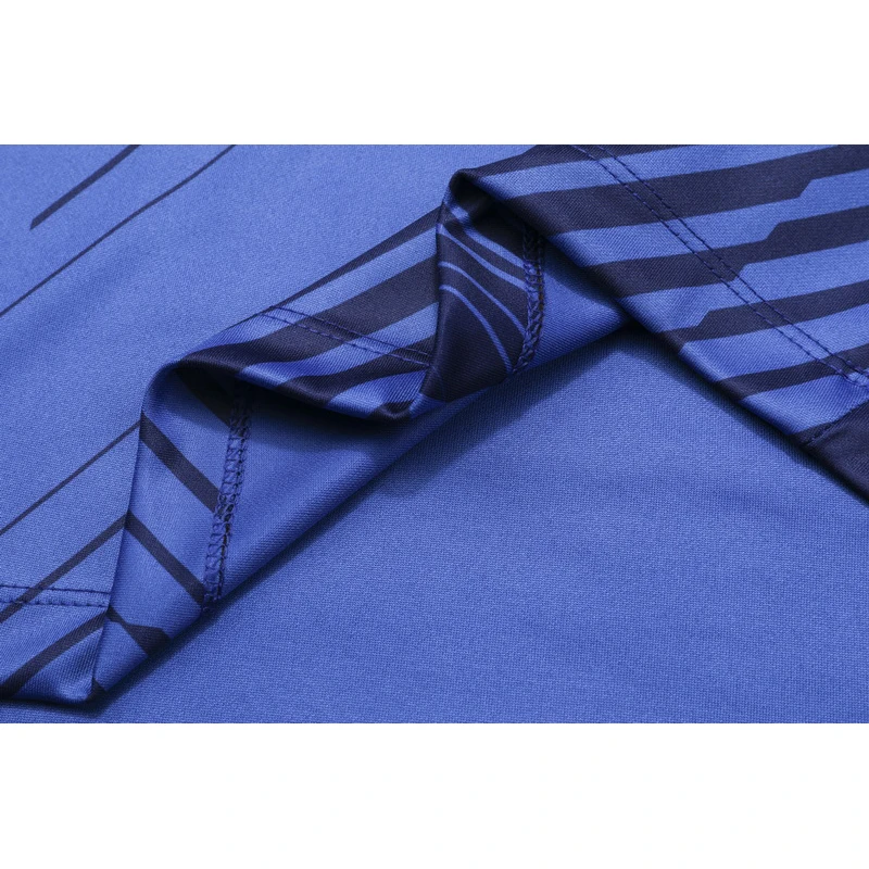 23-24 Soccer Training Tracksuits Men soccer jacket Football Uniform Sets Custom LOGO Soccer Jersey Club Sportswear Blue Suit