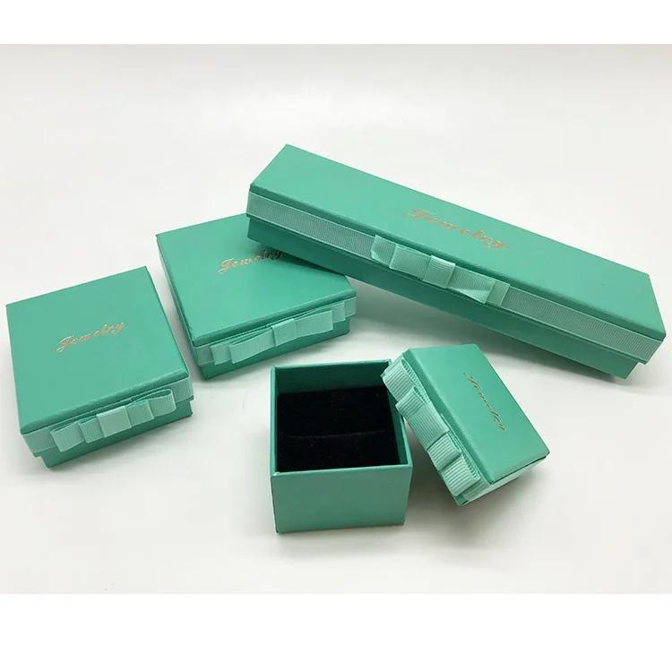 New Design Fashion Paper Jewelry Bowknot Ribbon Necklace Box Jewelry Packaging Box jewelry paper box