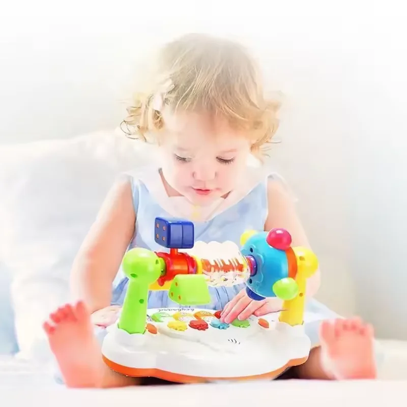 Samtoy Early Education Intelligent Musical Keyboard Toys Baby Instruments English Electronic Organ With Music