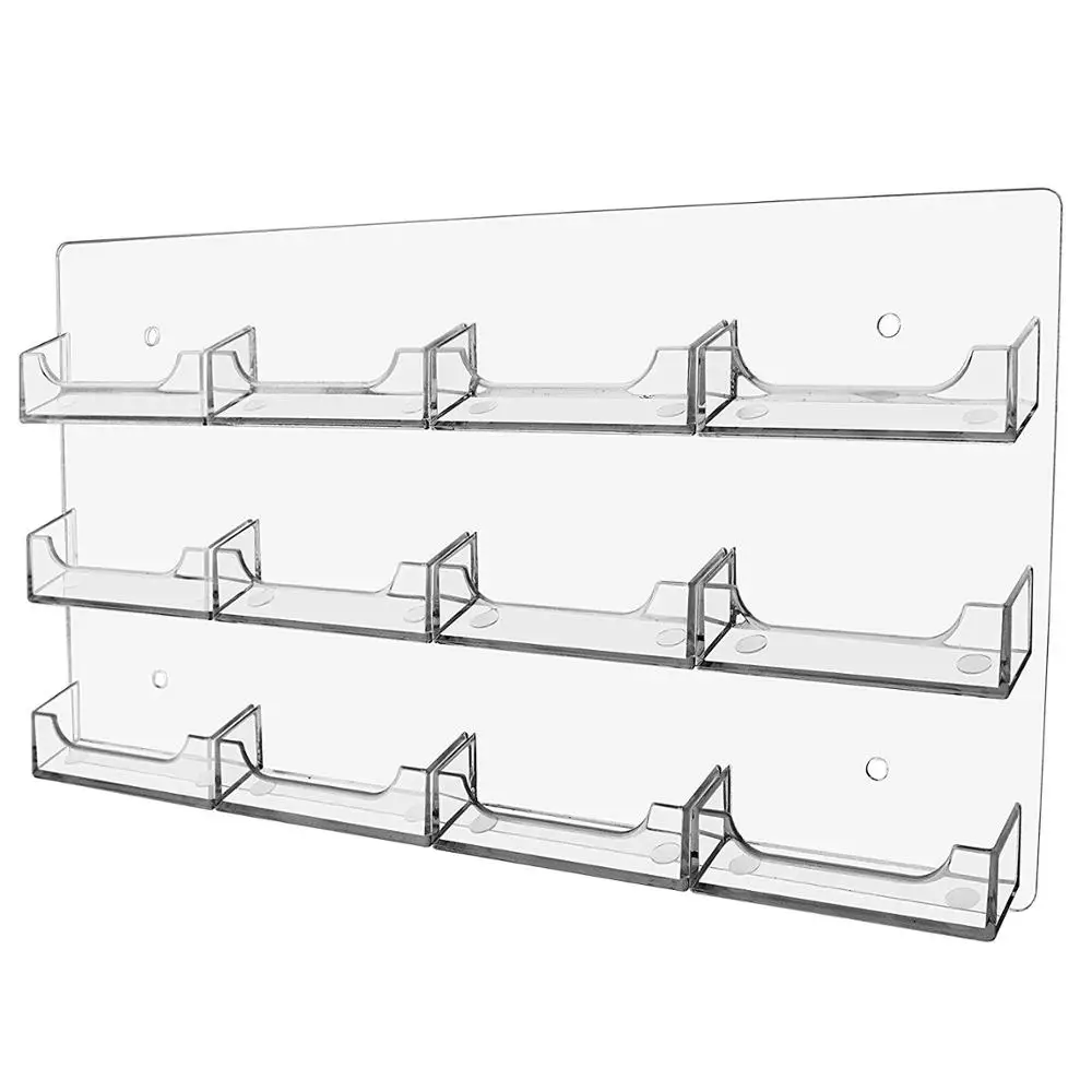 Business Card Holder Wall Mount Rack 12 Pocket Gift Card Organizer