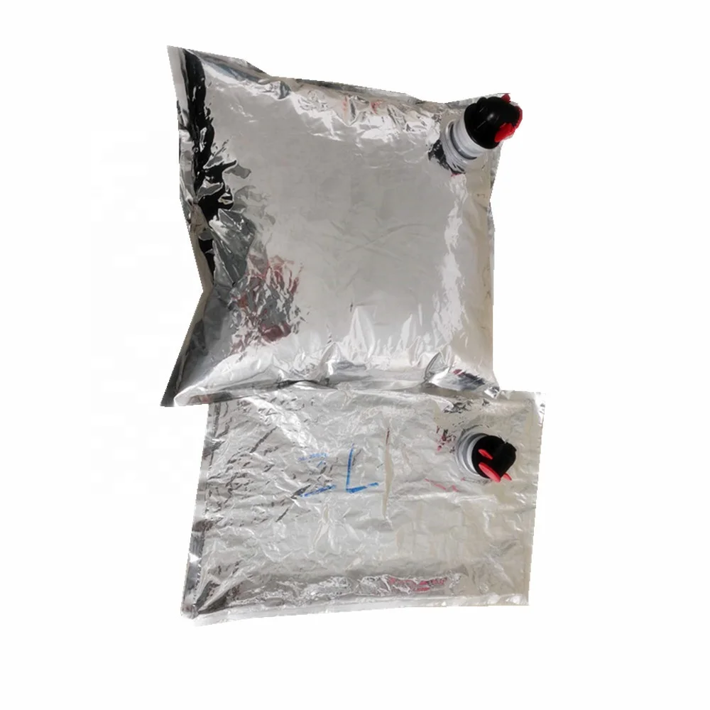 High quality aluminum foil valve bag in box for liquid, wine,oil,water,juice,detergent with tap valve