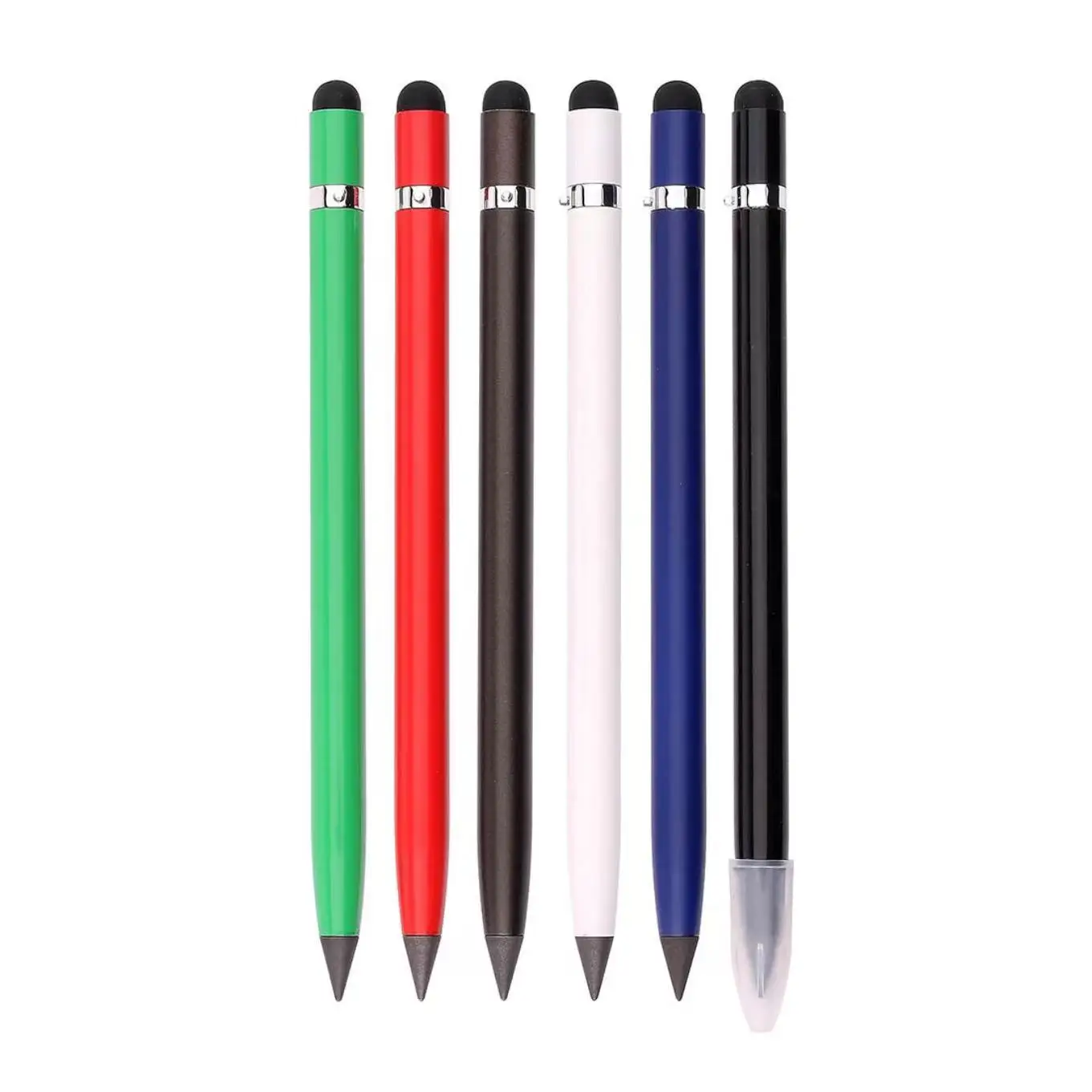 Wholesale Custom Logo Printing Ready To Ship Eternal Metal Pens HB Inkless Pen Pencil Eraser Inside For Writing Drawing