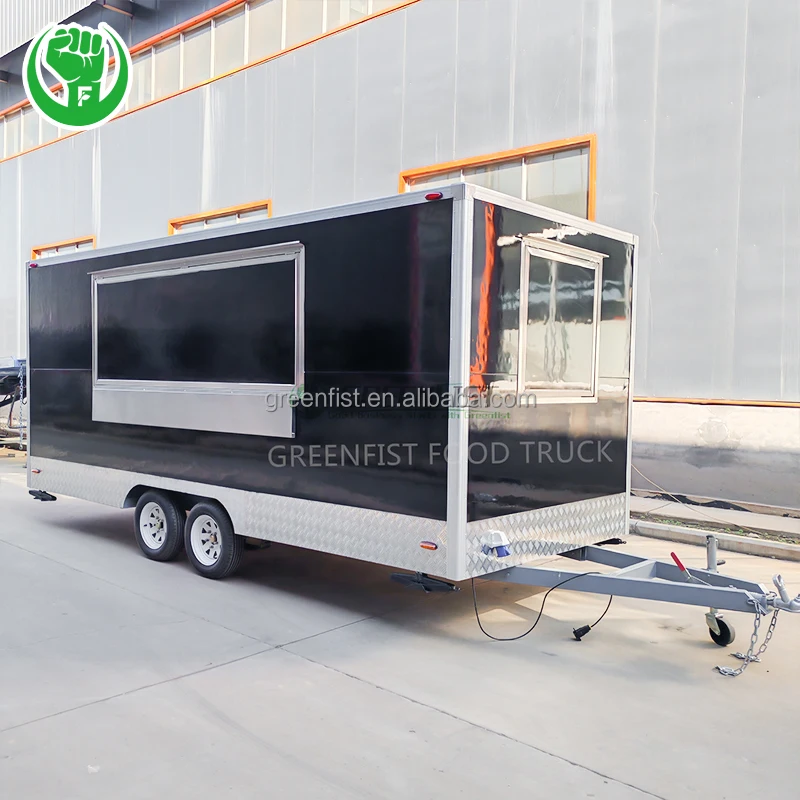 USA Standard Concession 12ft 13ft 16ft 20ft Mobile Food Truck Trailer Deep Fryer Fried Chicken Turkey Churros Food Trailers