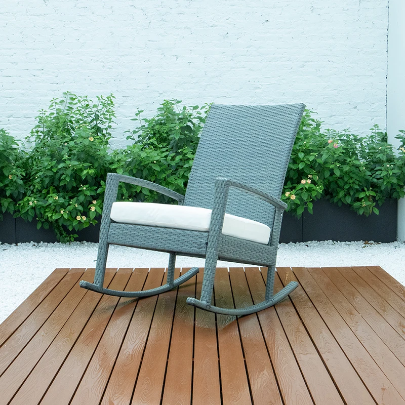 Hight Quality Patio Leisure Recliner Rattan Rocking Chair Hotel Bedroom Rocking Chair